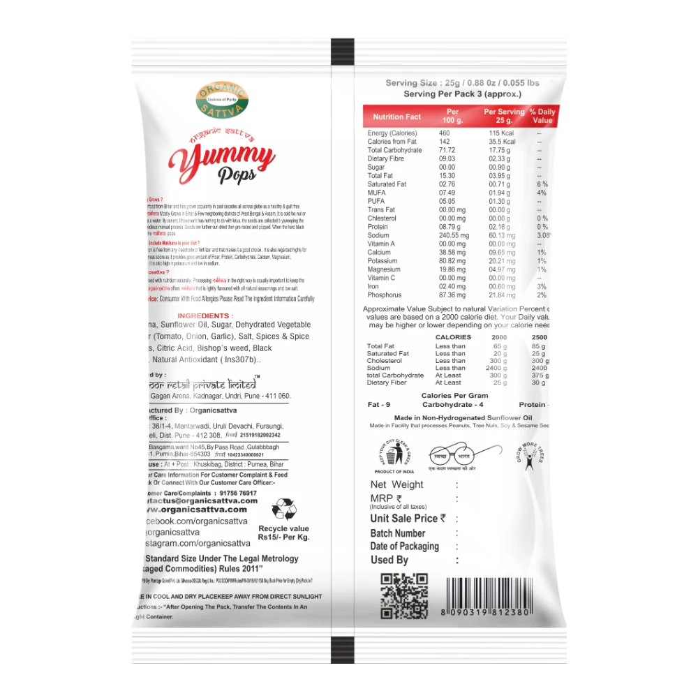 Organic Sattva Spanish Tomato Makhana