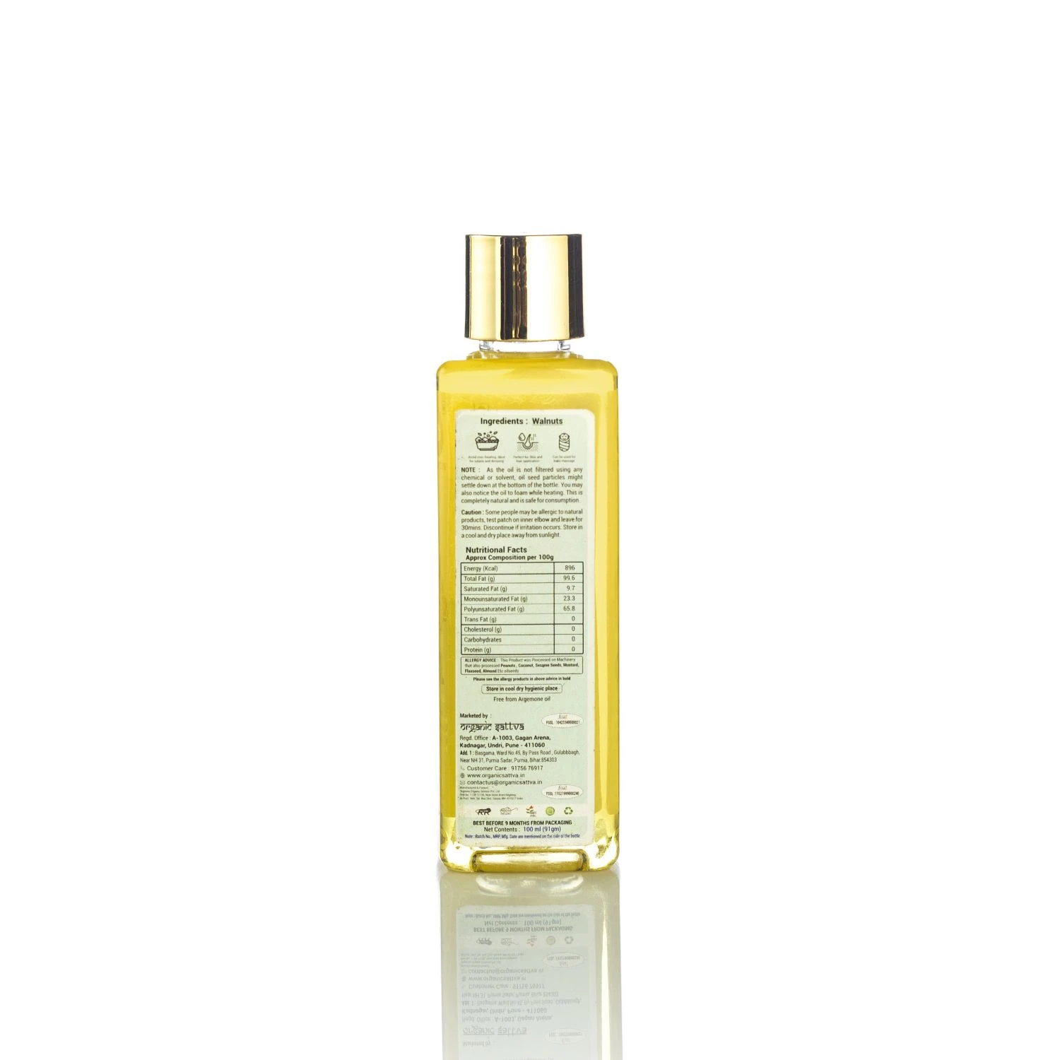 Organic Sattva Cold Pressed Walnut Oil