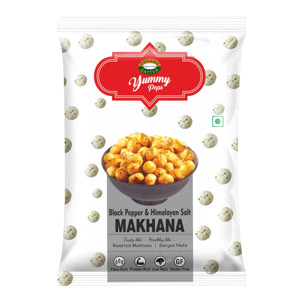 Organic Sattva Black Pepper & Himalayan Salt Makhana