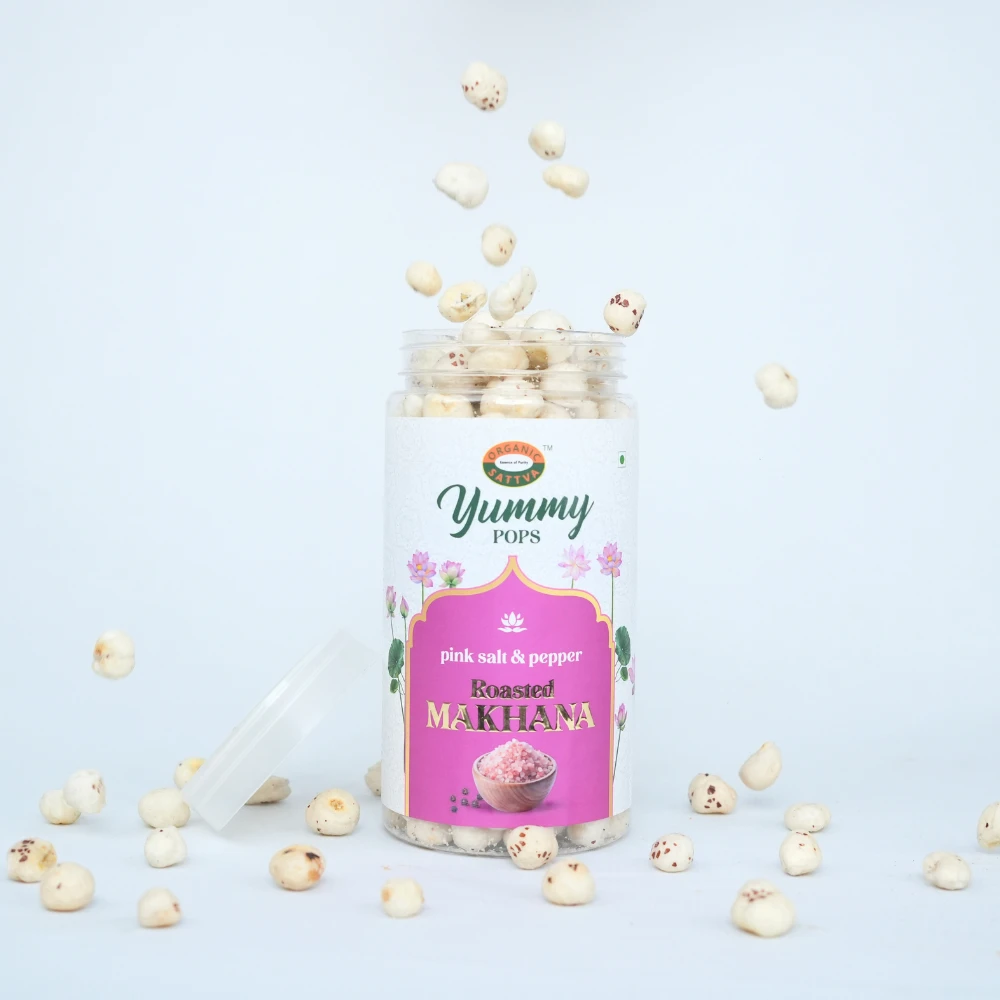 Pink Salt And Pepper Flavoured Makhana | Organic Sattva