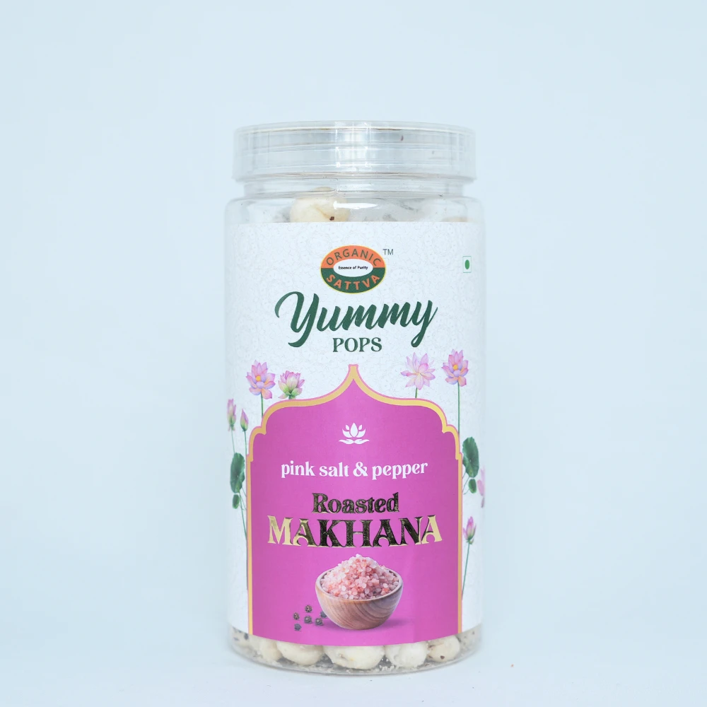 Pink Salt And Pepper Flavoured Makhana | Organic Sattva