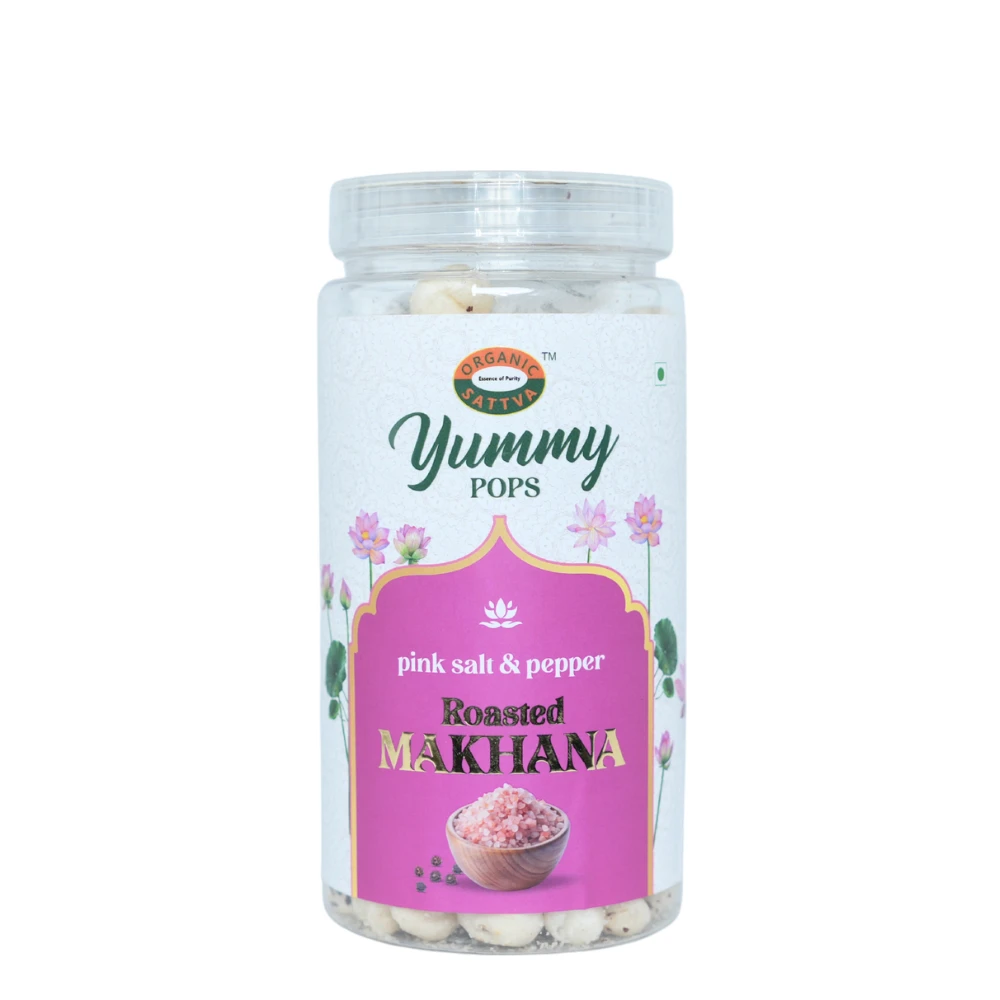 Pink Salt And Pepper Flavoured Makhana | Organic Sattva