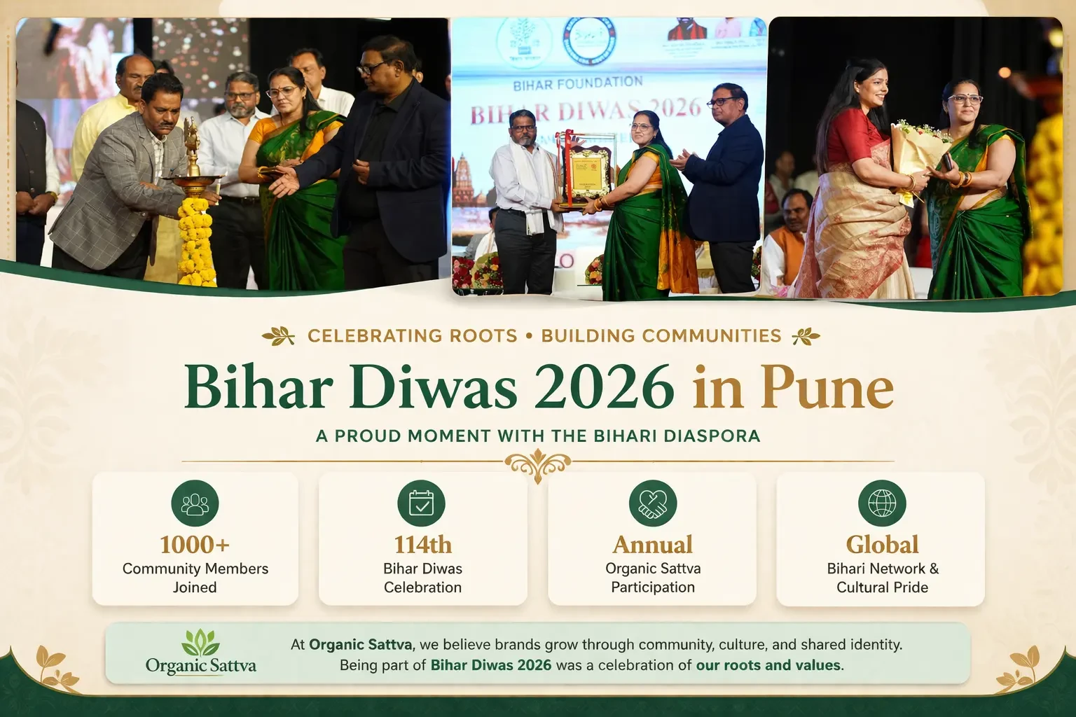 Organic Sattva at Bihar Diwas 2026 Pune Celebration