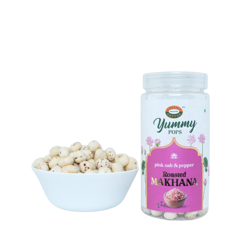 Pink Salt And Pepper Flavoured Makhana | Organic Sattva